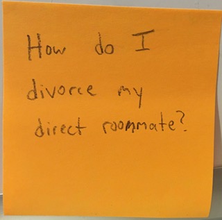 How do I divorce my direct roommate?