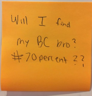 Will I find my BC bro? #70 percent ??