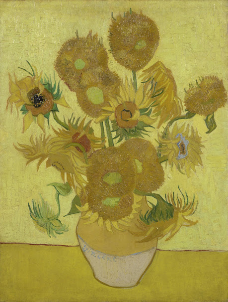 Vincent Van Gogh's "Sunflowers" at the Van Gogh Museum, Amsterdam