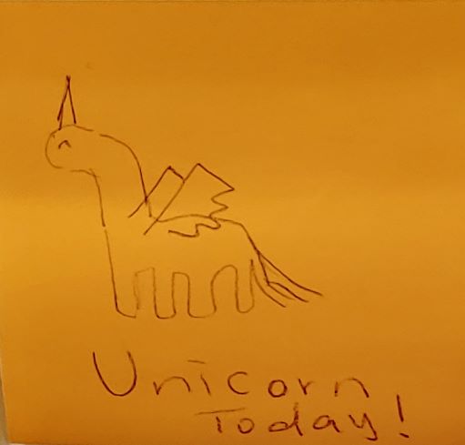 Unicorn Today! (Drawing of unicorn)