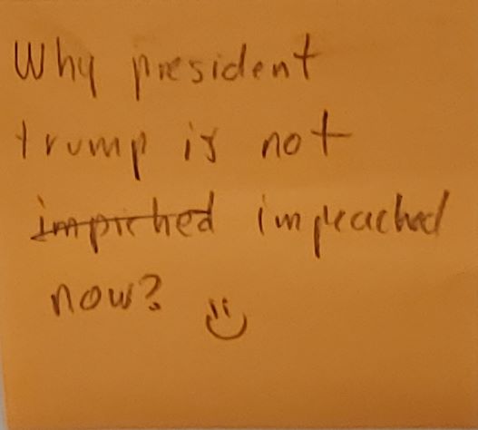 Why president trump is not impeached now? =)