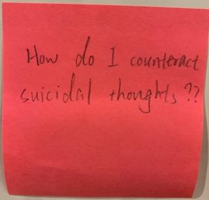 How do I counteract suicidal thoughts?