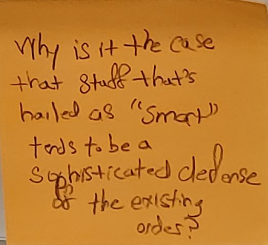 Why is it the case that stuff that's hailed as "smart" tends to be a sophisticated defense of the exisiting order?