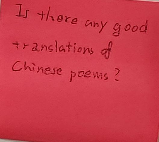 Is there any good translations of Chinese poems?