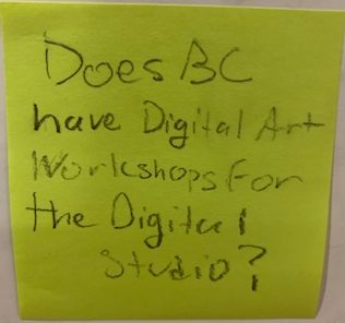 Does BC have Digital Art Workshops for the Digital Studio?