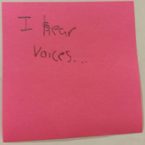 I hear voices...