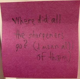 Where did all the sharpeners go? (I mean all of them)