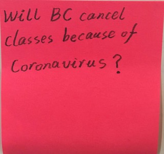 Will BC cancel classes because of coronavirus?