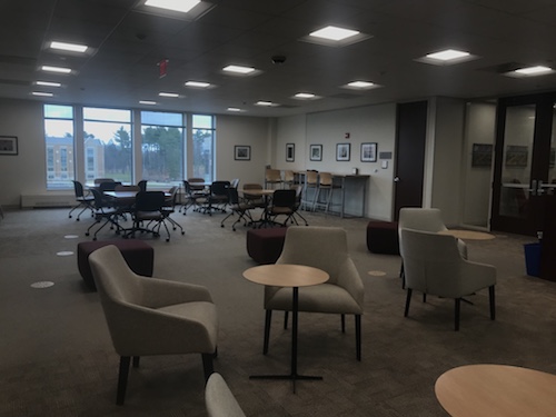 Student Affairs office empty during coronavirus closing