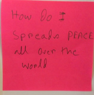 How do I spread PEACE all over the world?