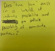 Does "true love" exist in a world of infinite possibilities and or infinite possibility of romantic partners?