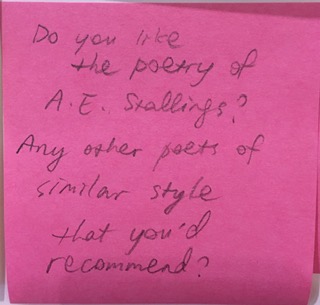 Do you like the poetry of A.E. Stallings? Any other poets of similar style that you'd recommend?