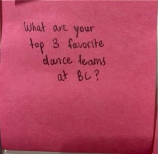 What are your top 3 favorite dance teams at BC?
