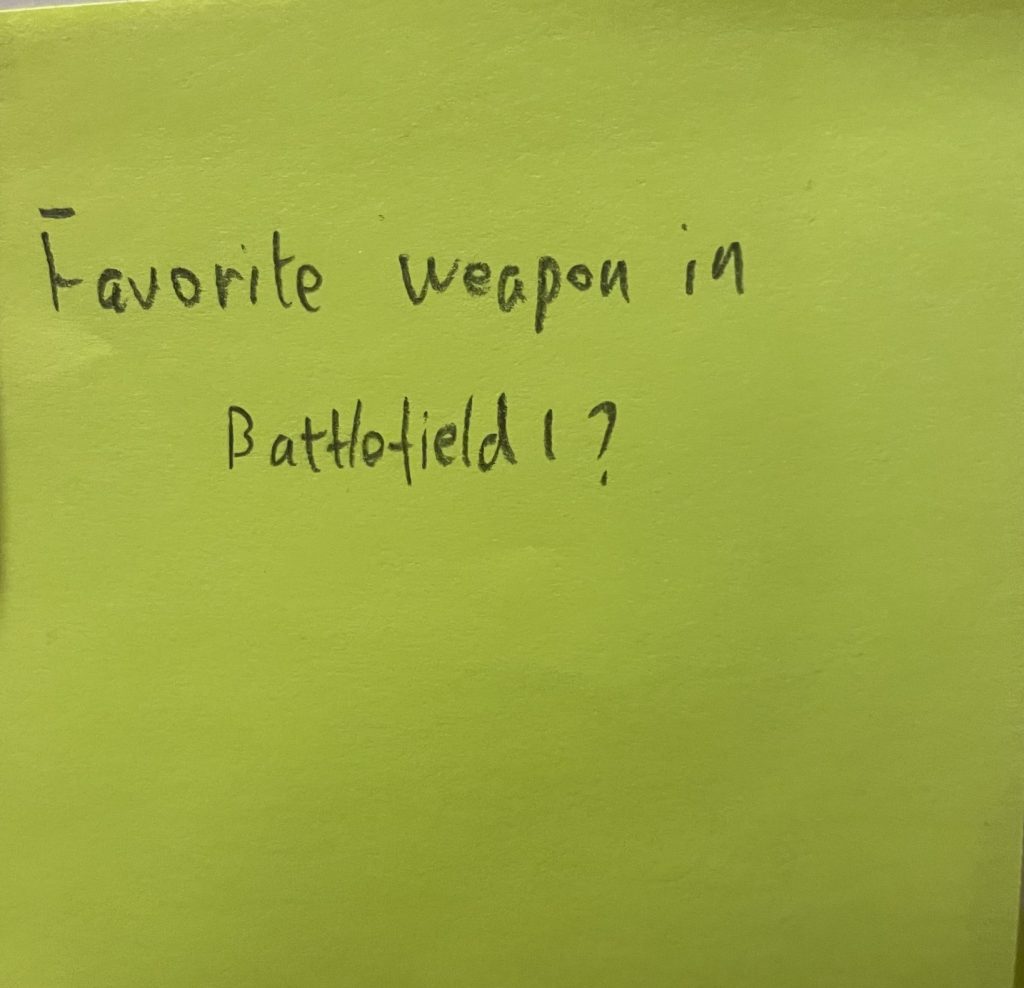 Favorite weapon in Battlefield 1?