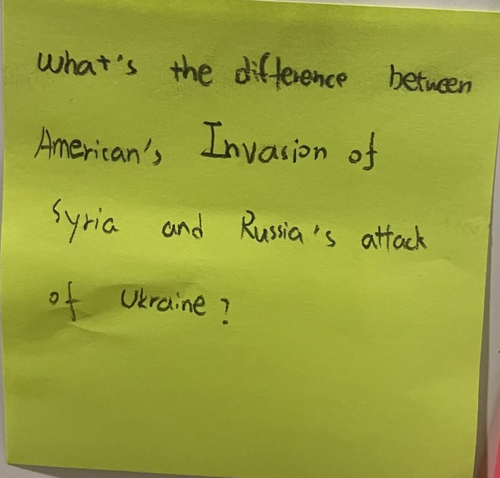 What's the difference between American's Invasion of Syria and Russia's attack of Ukraine?