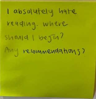 I absolutely hate reading. where should I begin? – The Answer Wall