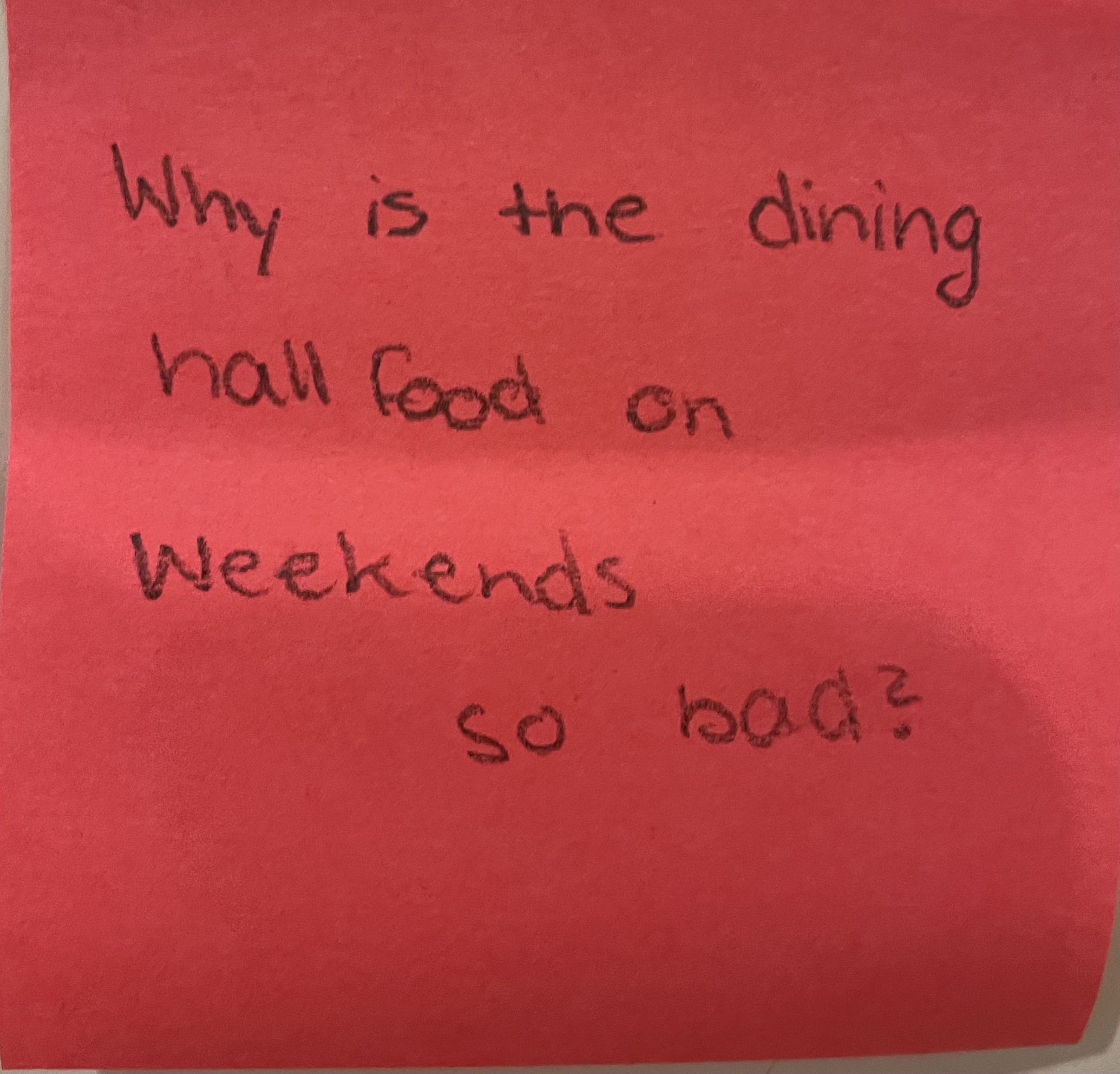 Why Is The Dining Hall Food On Weekends So Bad The Answer Wall