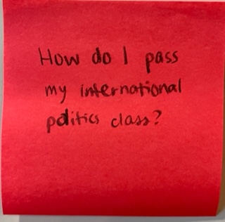 How do I pass my international politics class?