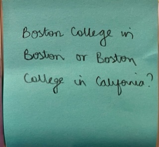 Boston College in Boston or Boston College in California?