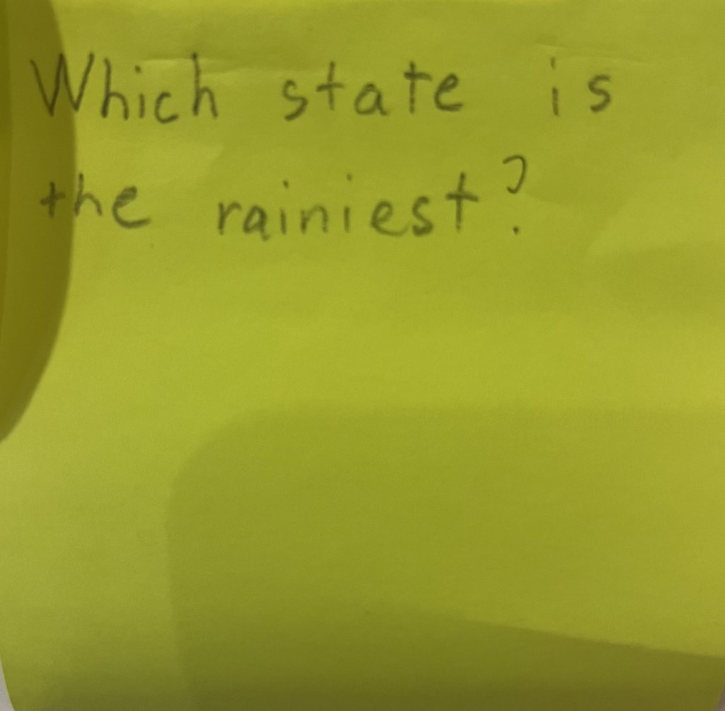 Which state is the rainiest?