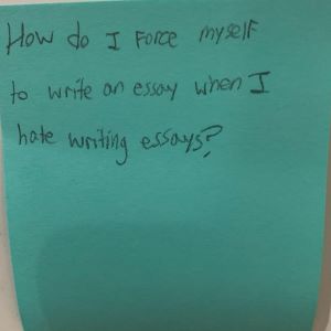 how to force myself to write an essay