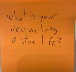 Your view on living a stoic life? – The Answer Wall