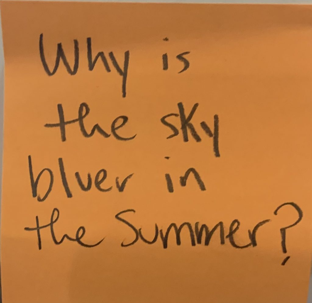 Why is the sky blue in the Summer?