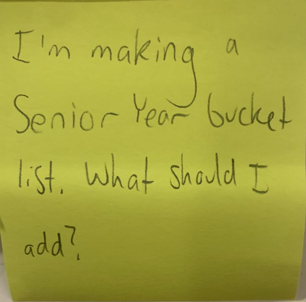 I'm making a senior year bucket list. What should I add?