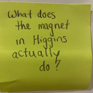 What does the magnet in Higgins actually do?