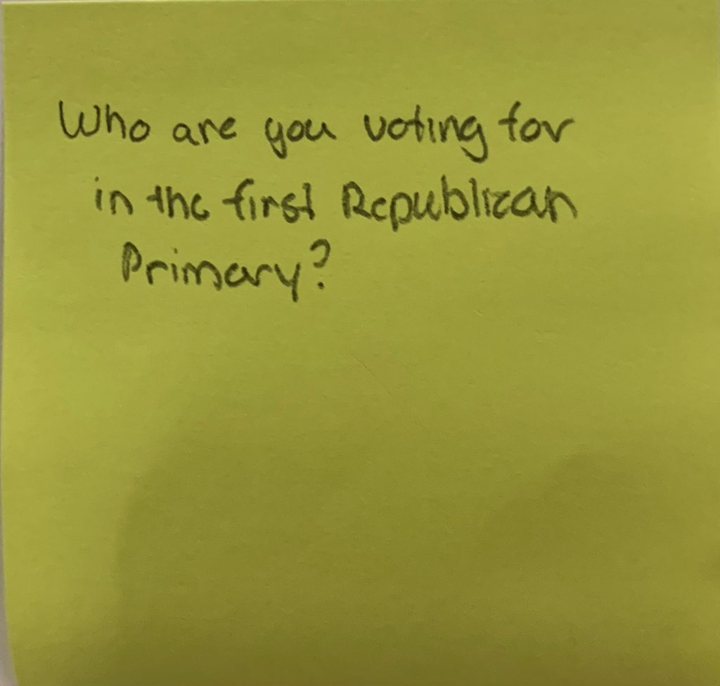 Who are you voting for in the first republican primary?