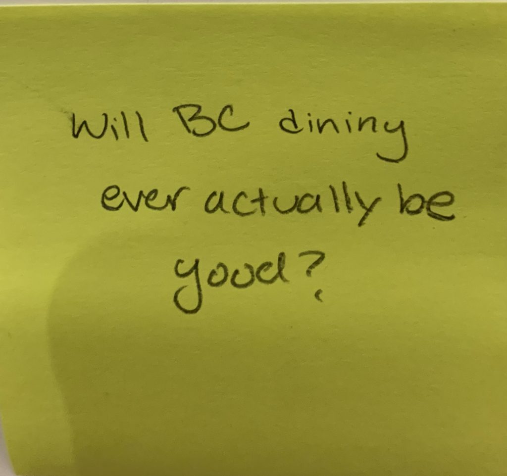 Will BC dining ever actually be good?