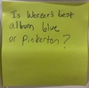 Is Weezer's best album blue or pinkerton?