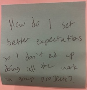 How do I set better expectations so I don't end up doing all the work in group projects?