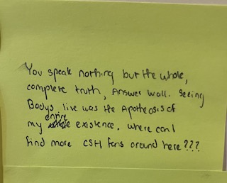 You speak nothing but the whole, complete truth, Answer Wall. Seeing ...