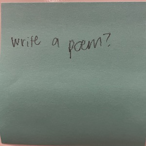 Write a poem? – The Answer Wall