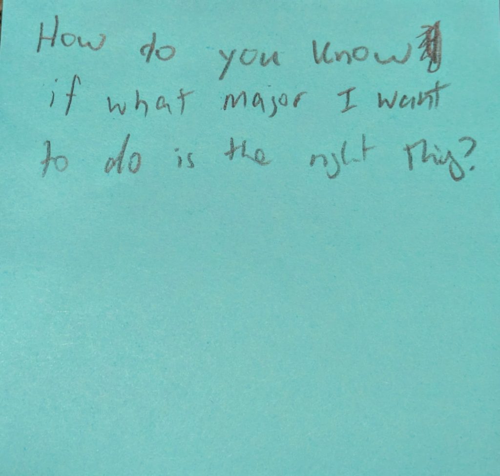 How do you know if what major I want to do is the right thing?