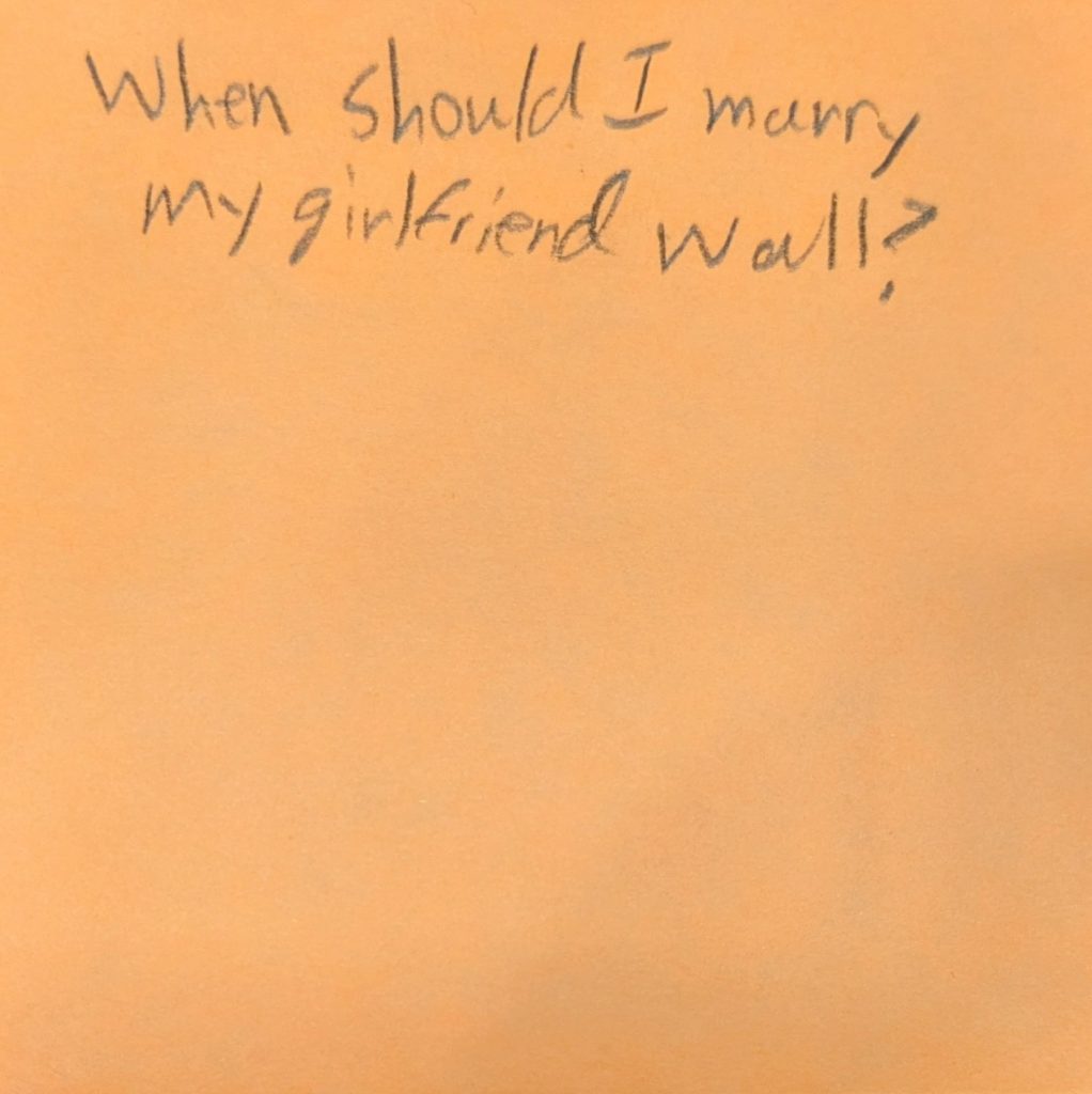 When should I marry my girlfriend wall?