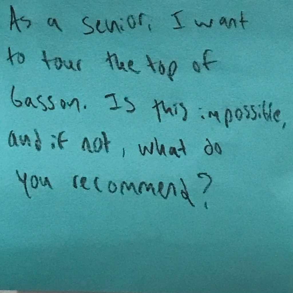 As a senior, I want to tour the top of Gasson. Is this impossible, and if not, what do you recommend?