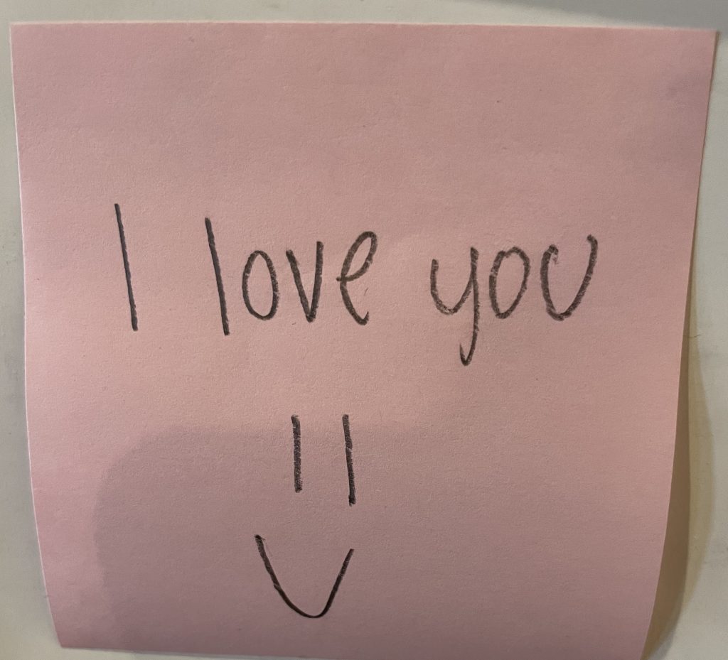I love you [smiley face]
