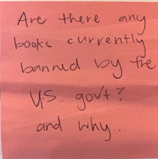 Are there any books currently banned by the US govt? and why