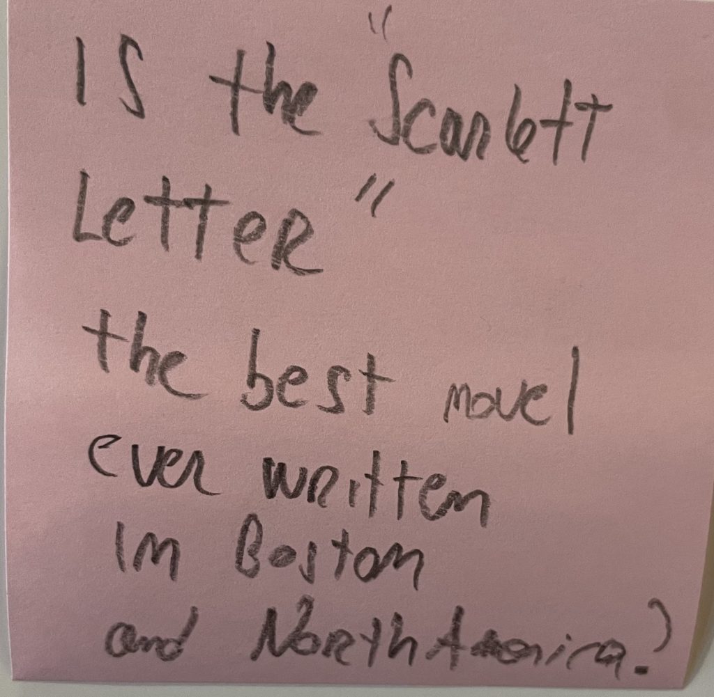 Is the "Scarlett Letter" the best novel ever written in Boston and North America?