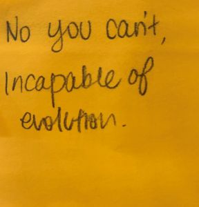 No you can't, Incapable of evolution