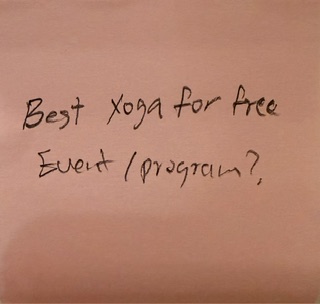 Best yoga for free event/program?