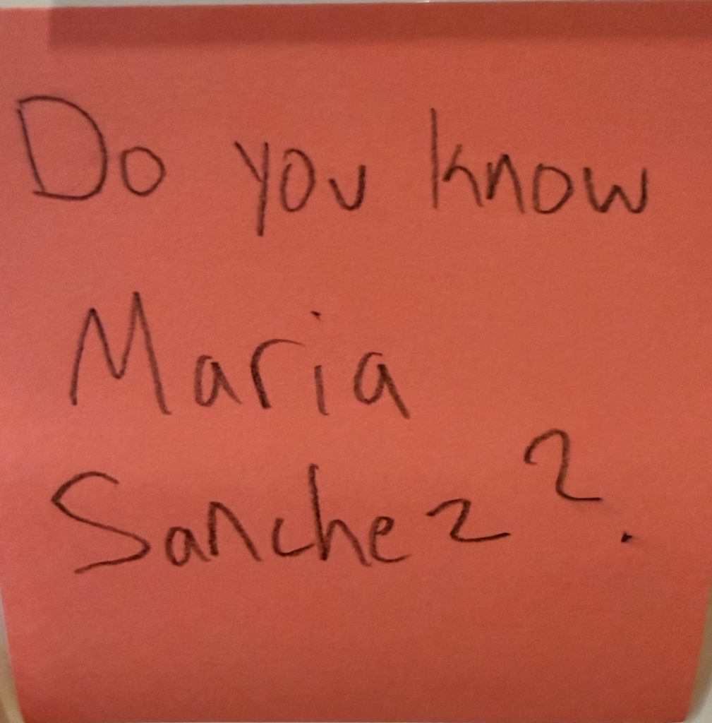 Do you know Maria Sanchez?