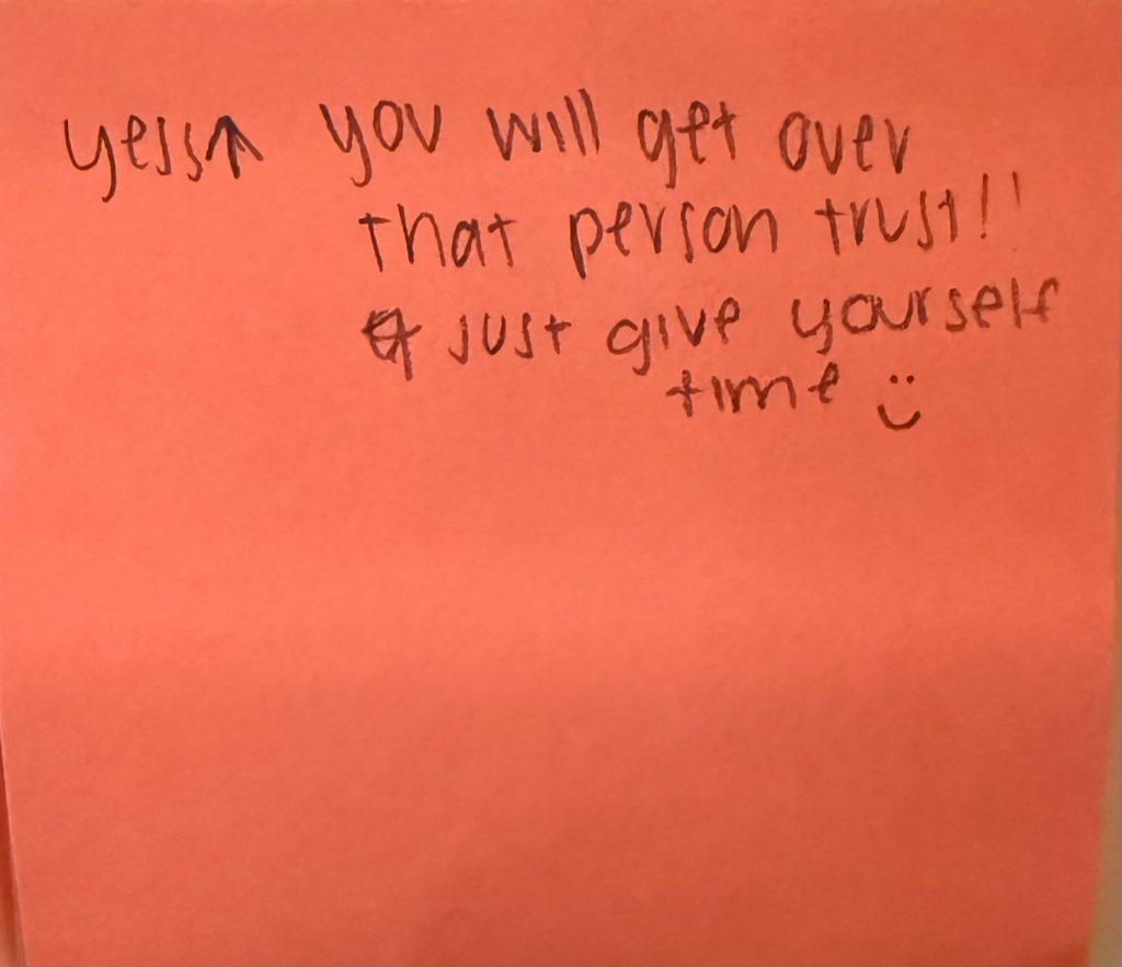 Yess [up arrow] you will get over that person trust!! Just give yourself time :)