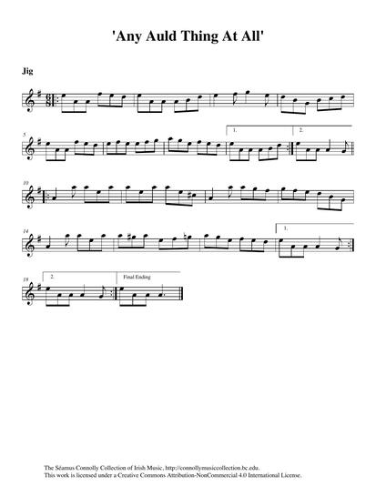 My brother Martin learned this version of <a href="https://library.bc.edu/ds/connolly/document/464" target="_self">'The Victor's Return'</a> from fiddle player Johnny Cronin from County Kerry. When Martin asked Johnny for the tune's title, Johnny told Martin to call it 'any auld thing at all'! Martin was reluctant to play the tune for me as he had not played for many months. He felt that he might not be able to get through it. When he did agree and got going he was loving the tune so much I couldn't get him to stop. I hope you never stop playing, Martin!
