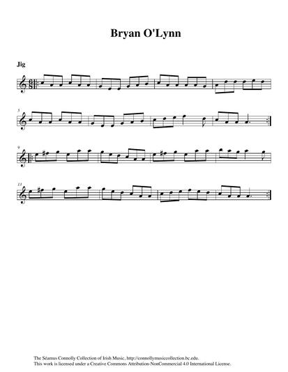 <p dir="ltr"><span>The exciting recording on this track was made by RT&Eacute; Raidi&oacute; na Gaeltachta, featuring master musicians Tony MacMahon and Steve Cooney. The first jig is associated with the piping of Brother Gildas O'Shea. The second jig of the set, 'Bryan O'Lynn', is one of a number of closely related tunes, variants of which include <a href="https://library.bc.edu/ds/connolly/document/453" target="_self">'The Planting Stick'</a> and <a href="https://library.bc.edu/ds/connolly/document/454" target="_self">'Magpie in the Tree'</a>, found elsewhere in this collection. The two tunes on this track were played together previously by Tommy Potts and Tommy Reck, and they make for a beautiful pairing. Although the first tune does not appear in sheet music form in this collection, both tunes may be found in </span><span><em>The Leo Rowsome Collection of Irish Music</em>.</span><span> Thanks to Malachy Moran, manager of Audio Services and Archive at RT&Eacute; Radio, for permission to use the recording for this project, and to Raidi&oacute; na Gaeltachta. A special 'thank you' to Steve Cooney for his generous help in tracking down the original recording, and for the great guitar playing that complemented Tony's magical performance. Tony, thanks for the music and for bringing this track to my attention.</span></p>
<div><span>&nbsp;</span></div>
