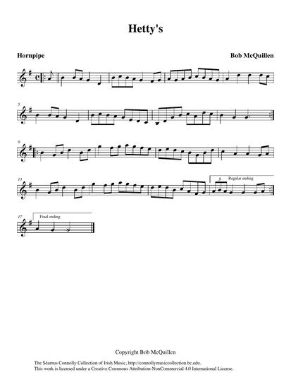 This is another of master composer Bob McQuillen's tunes. It may be found in his seventh book of compositions. It was composed for Miss Hetty Thomae from Vermont. On this track I had the honour of playing it with Bob and his band, Old New England.