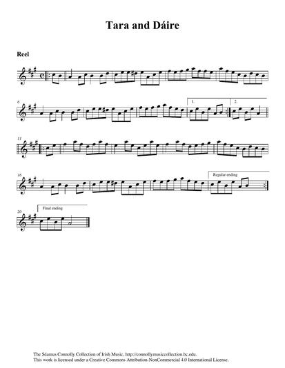 <span>Marie Reilly, the fiddle player from New York, played this reel at a Gaelic Roots Festival concert at Boston College, her alma mater. Thanks to Marie for bringing the tune to our attention. I did my utmost to find the tune's composer in order to give credit in the collection, but my efforts were unsuccessful. I now know that this delightful reel is a version of 'The Easy Club' composed by Jim Sutherland. The track is played here by Tara Breen and D&aacute;ire Mulhern, for whom I named the tune before I learned of its correct title. Thanks to composer Jim Sutherland for his lovely reel.</span>