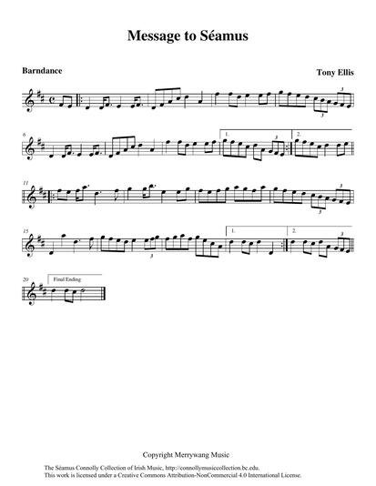 One of America's most distinguished master musicians, North Carolina banjo player, fiddle player, and composer Tony Ellis was out on his tractor one day when he began to hear this barndance in his head. Not knowing whether he'd heard the tune somewhere before, or if it was something new, he went inside and pulled out his fiddle. <br /><br />I was not at home when he rang me, but he played the tune onto my answering machine and asked if I had ever heard it. As soon as I received his message, I returned his phone call and told him that I had never heard the tune before. <br /><br />Later, on one of his CD recordings, <em>Quaker Girl</em>, Tony recorded the tune for posterity and gave it the above title. I am very proud that my friend, the wonderful fiddle player Liz Knowles, kept Tony's interpretation and feeling in mind yet added her very own nuances, colour, and variations when she played the tune for this collection. Thanks, Liz!